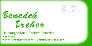 benedek dreher business card